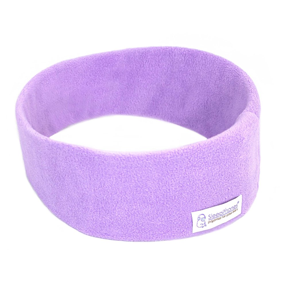 SleepPhones Wireless Sleep Headphones by AcousticSheep V8 | 24-Hour Battery | Original and Most Comfortable Bluetooth Headphones for Sleeping (Medium, Quiet Lavender Fleece)