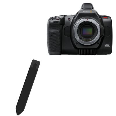 BoxWave Stylus Pouch Compatible with Blackmagic Pocket Cinema Camera 6K G2 - Stylus PortaPouch, Pen Stylii Holder Carrier Portable Self-Adhesive - Jet Black