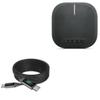 BoxWave Cable Compatible with Lenovo Wireless VoIP Speakerphone - PowerDisplay PD Cable (6ft) - USB-C to USB-C (100W), LED Wattage Info Extra Long Braided Nylon - Jet Black view 1