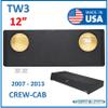 12" Dual TW3 Sub Box Subwoofer Enclosure Chevy Silverado Crew-Cab 07-2013 Speaker Box view 2