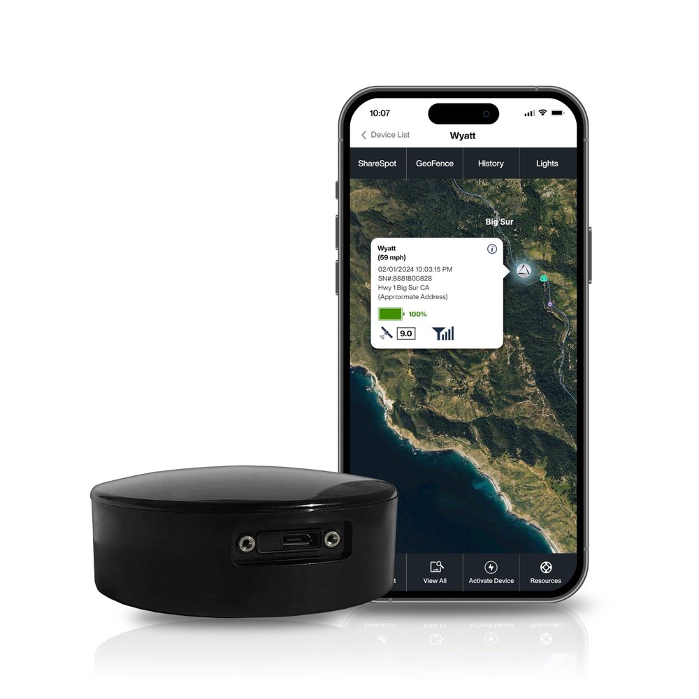 LandAirSea Overdrive GPS Tracker  Extended Life Battery, Magnetic, and Waterproof. Commercial GPS Tracker for Vehicles, Trailers, Equipment, and Assets. Real-Time Global Tracking.