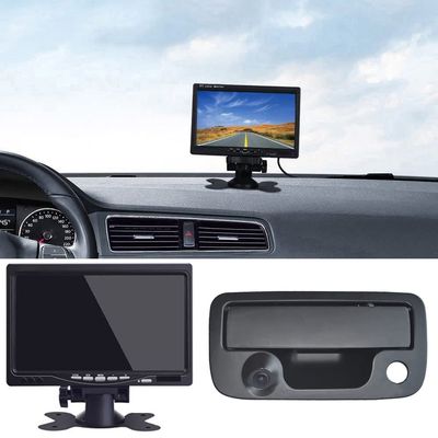 Berlingan With 7 inch monitorCar Tailgate Handle Camera, Waterproof HD Rear View Camera for Amarok Pickup Truck 2010-2018