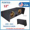12" Dual Ported Vented Sub Box Tahoe 1995-2021 Subwoofer Enclosure Speaker Box Car Audio view 2