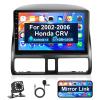 Android Double Din Car Stereo Radio for Honda CRV 2002 2003 2004 2005 2006, 9'' Touch Screen Bluetooth Car Audio Receiver with GPS Navigation Mirror Link WiFi/FM/SWC/HiFi/USB/RDS Backup Camera view 1