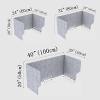 WORDFUN Freestanding Desktop Divider Privacy Panel, Folding Portable Desk Divider with Back Panel Hide Cords, Hush Panel for Noise Reduction Privacy Protection, Folding Portable view 2