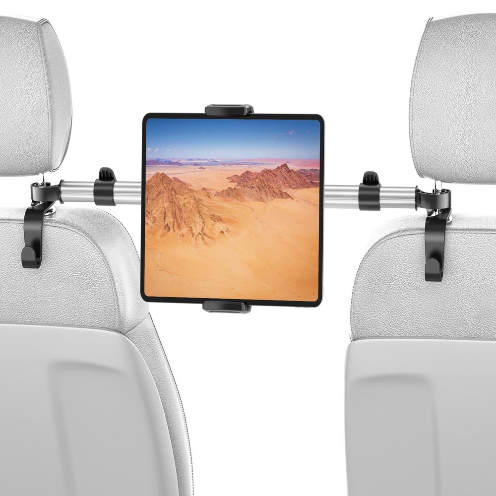 Tryone Car Tablet Holder Mount for iPad: Headrest Tablet Stand for Car Back Seat Compatible with iPad Pro Air Mini | Galaxy Tab | Kindle Fire HD | Switch OLED or Other 4.7-16.1" Devices