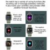 Tuanzi KR06 Black Sports Smart Watch 1.8 Inch Bluetooth Call Music Play Voice Assistant Health Monitor Multi Sports Modes Fitness Tracker (Black) view 4