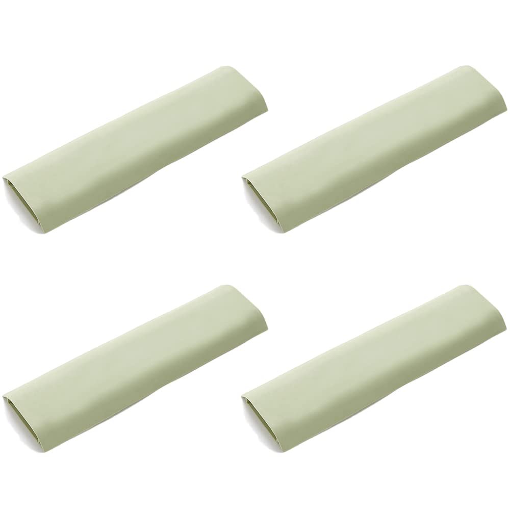 4PCS TV Cord Cover Half Round Cable Raceway Cable Trunking Cover Fixed Holder Winder Decorative Cable Concealer On-Wall TV Hide Cables 11.8" (Green)