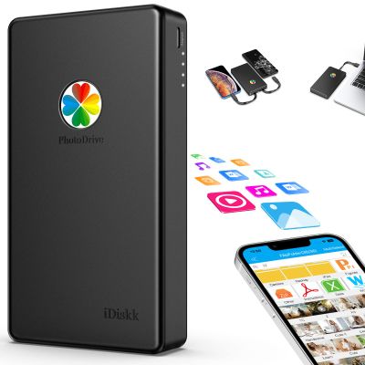 iDiskk App-le Certified, 2TB External Hard Drive,for iPhone iPad Android Phones,MacBook,Computer to Backup Docs| Photos | Videos,iPhone 17 & 16 Photo Stick Photo Storage Phone Drive