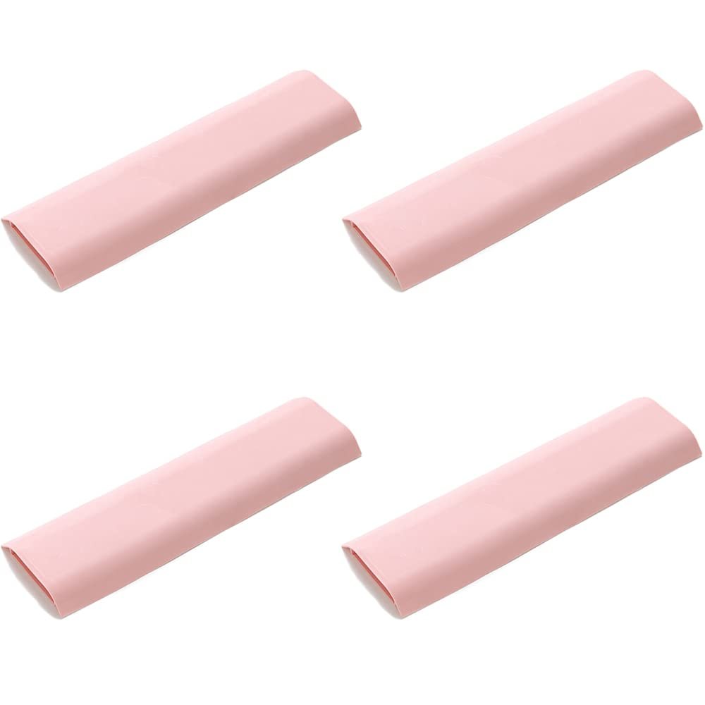 4PCS TV Cord Cover Half Round Cable Raceway Cable Trunking Cover Fixed Holder Winder Decorative Cable Concealer On-Wall TV Hide Cables 11.8" (Pink)