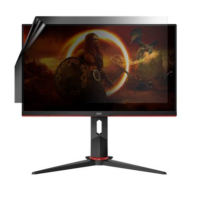 celicious Privacy Lite 2-Way Anti-Glare Anti-Spy Filter Screen Protector Film Compatible with AOC Monitor 24 24G2