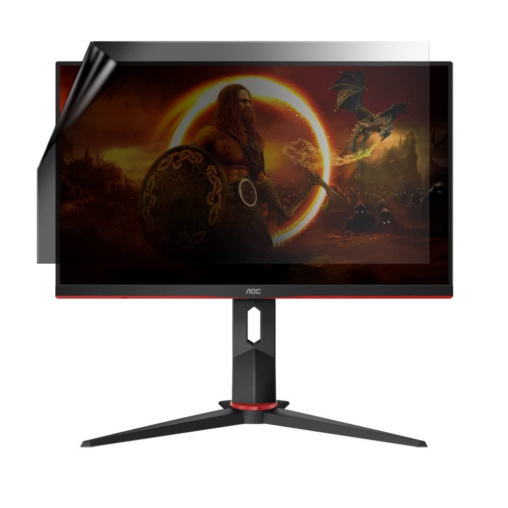 celicious Privacy Lite 2-Way Anti-Glare Anti-Spy Filter Screen Protector Film Compatible with AOC Monitor 24 24G2