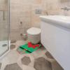 3pcs Christmas Toilet Cover and Rug Set Funny Elf Decorations Bathroom Set Includes Toilet Cover, Rugs, Tank Cover for Home Hotel Holiday Party Supplies view 2