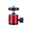 FEICHAO Universal Mini Ball Head Mount 360 Degree Rotation 1/4" Hot Shoe Mount for Tripod LED Light Bracket DSLR Camera Photography Equipment Accessories (Red) view 1
