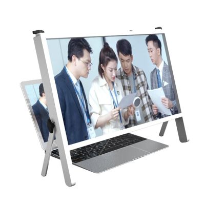 3D Laptop Screen Magnifier Protector Holder,21 inch Anti Blue Light Laptop Screen Protector Holder,Computer Screen Enlarger for Laptop,Ultra-Clear Blu-ray 3X Magnifying Lens (Color : White)
