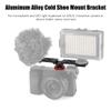 Andoer Aluminum Triple Cold Shoe Mounting Plate Bracket for Camera Microphone LED Light Mounting view 3