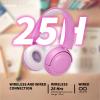 SHON Kids Wireless On-Ear Headphones - Pink Foldable Stereo with 3.5mm Jack, Wired Kids Headphones for Kids/Teen/Boy/Girl/Smartphone/School/Kindle/Airplane Travel/Airplane/Tablet(Pink) view 2