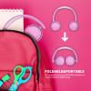 SHON Kids Wireless On-Ear Headphones - Pink Foldable Stereo with 3.5mm Jack, Wired Kids Headphones for Kids/Teen/Boy/Girl/Smartphone/School/Kindle/Airplane Travel/Airplane/Tablet(Pink) view 4
