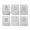 Andoer 6Pcs/Set Gobos Graphics Cards Blank Pattern Metal Plates for Optical Snoot Conical Focusing Capacitor Art Special Effects Beam of Light Photography Light Accessories view 1