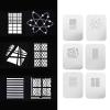 Andoer 6Pcs/Set Gobos Graphics Cards Blank Pattern Metal Plates for Optical Snoot Conical Focusing Capacitor Art Special Effects Beam of Light Photography Light Accessories view 4