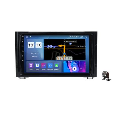 PLOKM Android 11.0 Car Stereo 9'' Head Unit for Toyota Sequoia 2014-2018 Sat Nav CarPlay DAB+ Bluetooth WiFi 4G DVR USB SWC TPM FM RDS