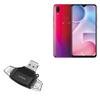 BoxWave Smart Gadget Compatible with vivo Y95 - AllReader SD Card Reader, microSD Card Reader SD Compact USB - Jet Black view 1