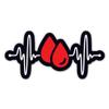 Heart Beat Blood Stickers - 2 Pack - Waterproof Vinyl for Car, Phone, Water Bottle, Laptop - Phlebotomist Phlebotomy Decals (2-Pack) view 1