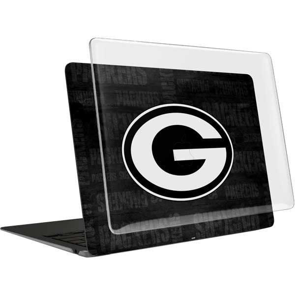 Skinit Case + Skin Compatible with MacBook Air 13in (2020) - Officially Licensed NFL Green Bay Packers Black & White Design