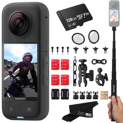 insta360 X3 - Waterproof 360 Action Camera with 1/2'' 48MP Sensors, 5.7K HDR Video, 72MP Photo, 4K Single-Lens, 2.29'' Touchscreen Black