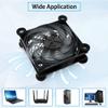 NewHail 2Pack Quiet 120mm USB Fan Dual-Ball Bearings, USB Fan 5V, with L/M/H 3-Degree Speed Controller High Airflow Cooling Fan for Router Modem Receiver DVR PlayStation Xbox TV Box view 4