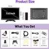 Hikity 11.6 Inch Small HDMI Monitor 1920x1080P Portable CCTV Monitors with BNC, AVI, VGA, HDMI Input Cable, Remote Control, Built-in Speakers, for PC, CCTV, Security Camera, Raspberry Pi, X-Box view 2