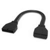 LINKUP - USB 3.2 Gen 2 (USB 3.1) Internal Adapter 20-Pin Motherboard Header Male to Female 10Gbps for PC USB-A Ports - Straight Type - Black 24cm view 1