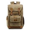 NICHANGHUA Camera Bag Canvas Batik Waterproof Photography Outdoor Wear-Resistant Large Photo Camera Compatible with Fujifilm Compatible with Nikon Compatible with Sony Backpack (Color : Khaki) view 1
