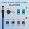 12V 1.5A Universal Power Supply Adapter, 3.2Ft Exact Long Wall Wart Transformer Charger Cord for Dome Bullet CCTV Security Camera view 3