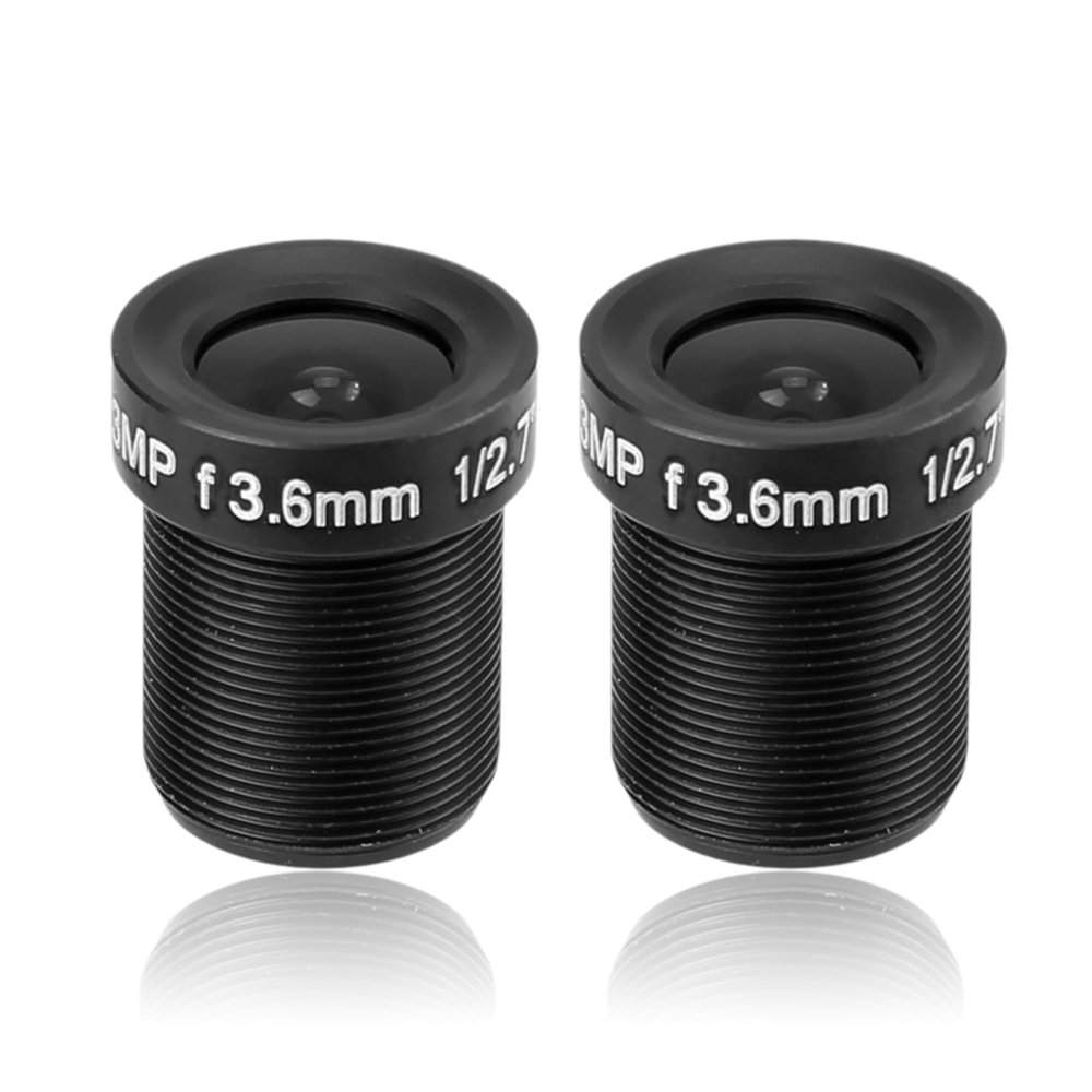 2pcs Security Camera Lens, Wide Angle CCTV Lens 3.6mm 3MP HD for Camera