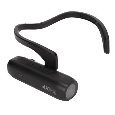 ASHATA 4K Head Mounted Cameras, FHD 4K 30FPS Hands Off Wearable Video Camcorder Camera, Anti Shake Vlog Camera Recorder Webcam, IPX5 Waterproof(Red)