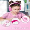NIVAVA Wired Headphones with Microphone, K16 On-Ear Headphones for Kids with 3.5MM Jack, Foldable Stereo Bass Headphone for Teens School Amazon Kindle, Fire, Chromebook, Tablet (Pink Red) view 2