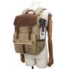NICHANGHUA Retro Batik Waterproof Canvas Large Capacity Camera Video Backpack Travel Casual Mens DSLR Photography Shoulders Bag Tripod Case (Color : Dark Grey) view 3