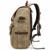 NICHANGHUA Retro Batik Waterproof Canvas Large Capacity Camera Video Backpack Travel Casual Mens DSLR Photography Shoulders Bag Tripod Case (Color : Dark Grey) view 4