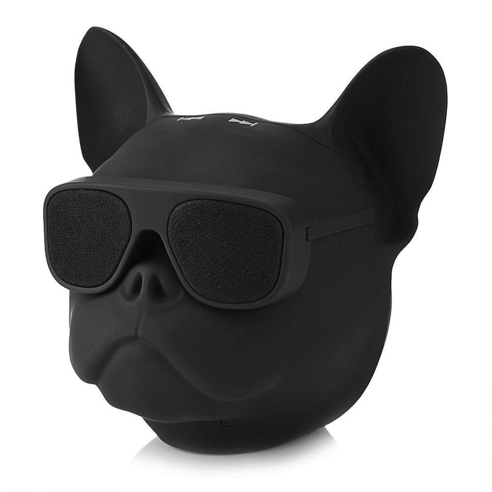 Zerone French Bulldog Bluetooth Speaker, Dog Shaped Stereo Sound Music Player with Radio for Home Party Cafe