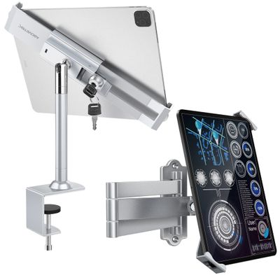 AboveTEK Anti Theft Locking Tablet Stand Holder & Tablet Wall Mount - Fits 7 to 11 Inch Tablets Including iPad, Galaxy Tab, Slate, Fire and More
