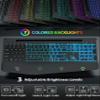 Wireless Keyboard and Mouse Backlits, Wrist Rest, LED Mouse, Rechargeable Ergonomic Keyboard with Phone Holder, Silent Light Up Combo for Computer, Mac, PC, Laptop, Chromebook (Black) view 2