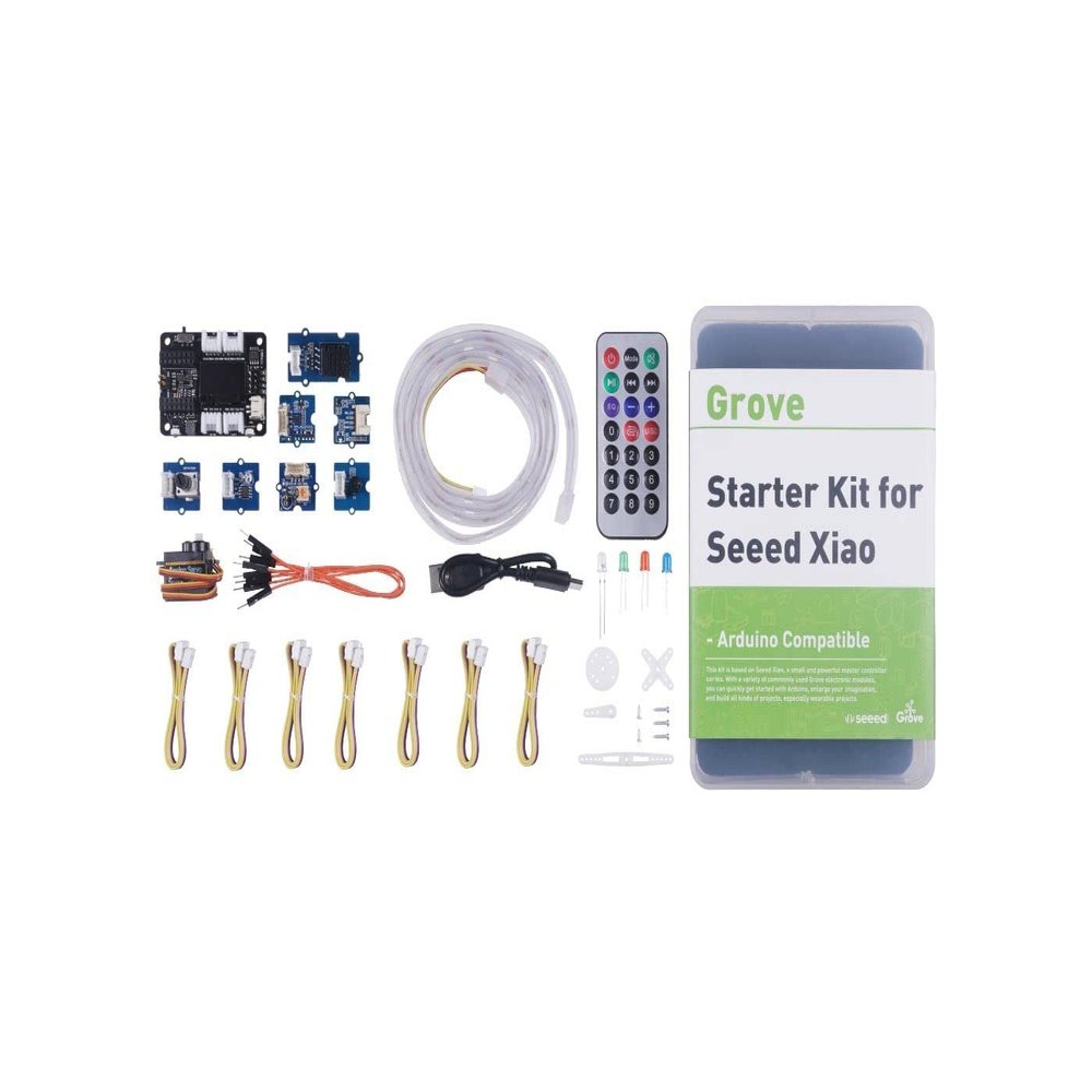 Seeed Studio XIAO Starter Kit - All Seeed Studio XIAO Series Development Boards Supported, XIAO Series Expansion Board, 9 Grove Modules, Presented with XIAO Courses for Beginner.