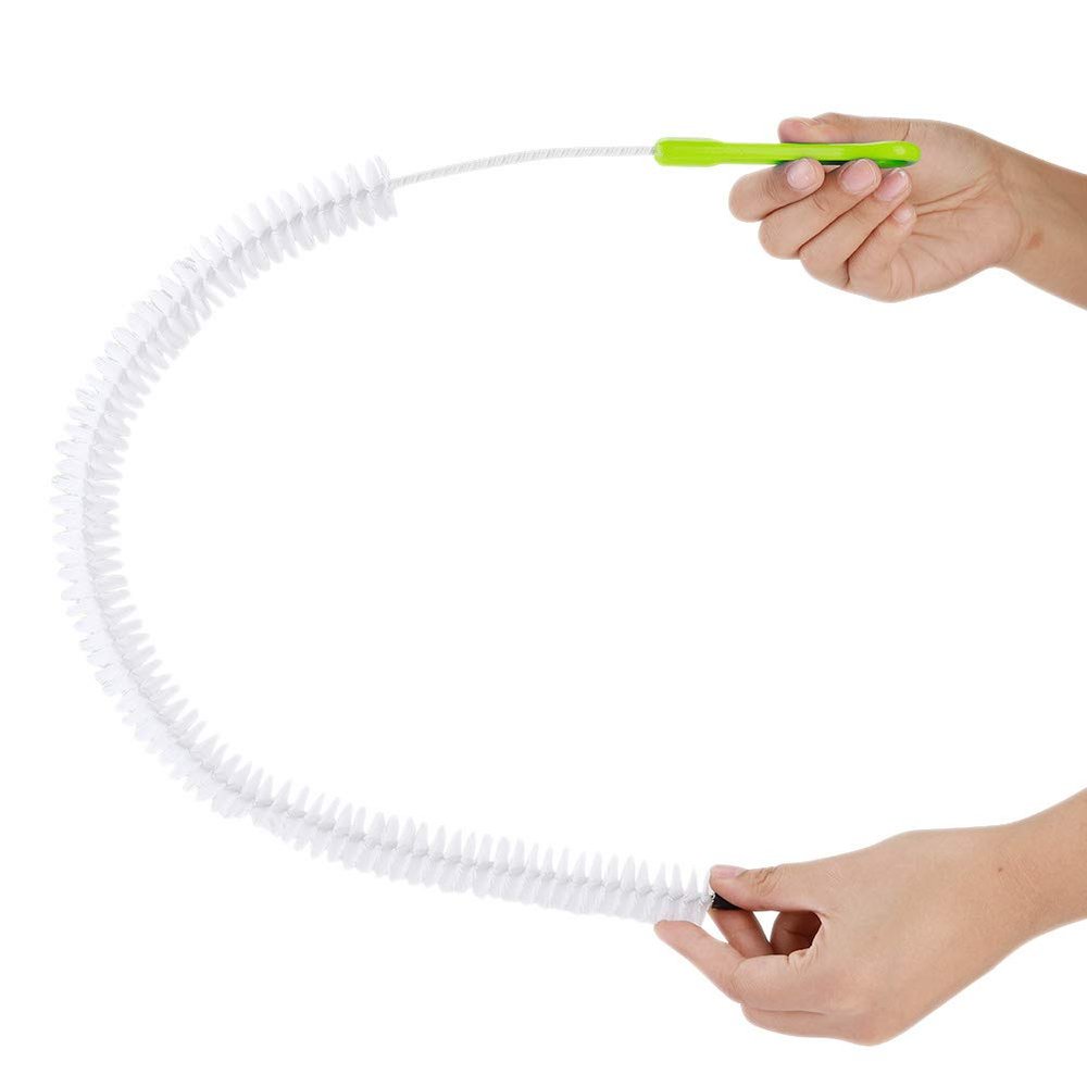 28 inch Flexible Sewer Drain Cleaner Brush Bendable Sink Overflow Cleaning Tools for Bathroom Kitchen(Green)
