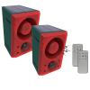 2Pack Solar Motion Detector Alarm Light,WONFAST 130db Sound Warning Security Strobe Siren Light,Gunshot Dog Barking Sound & Recording 20s Custom Message for Farm Villa Barn Yard Chicken Coop view 1
