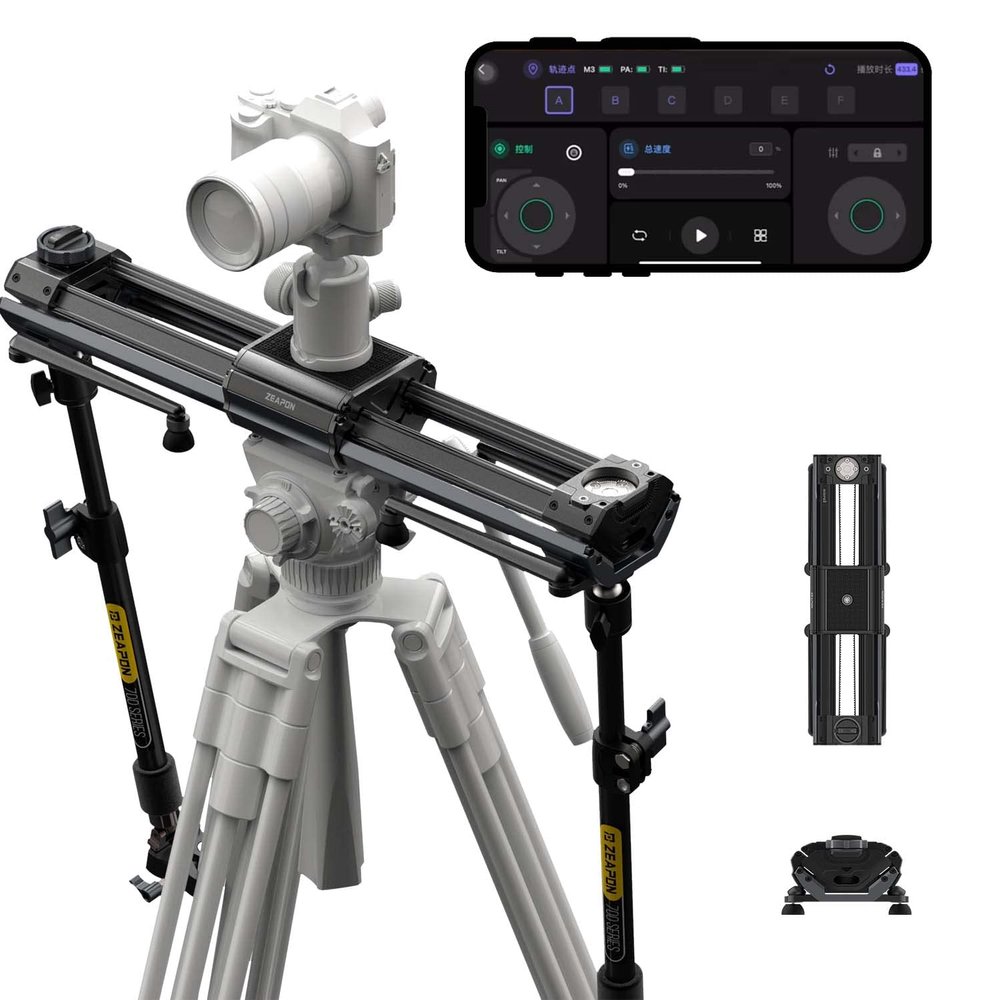 Zeapon Micro3 M700 Double Distance Camera Slider, Travel Distance 30.3 Inch, Hellaflush Design 4KG-12KG Super Payload, Vacuum Adjustable Damping, Stable Shooting