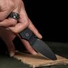 WeKnife Big Banter Pocket Knife for EDC,Ben Petersen Folding Knife with 3.69CPM 20CV Blade G10 Handle,Titanium Thumb Stud Opener WE21045-1 (Black) view 4