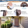 DHIJUPNG Soundproof Blanket for Doorway, Thick Thermal Fabric Door Cover, Winter Doorway Cover Screen Door Curtain for Air Conditioner Room Heater Room Living Room Back Doors(Brown W60*H91in) view 2