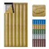 DHIJUPNG Soundproof Blanket for Doorway, Thick Thermal Fabric Door Cover, Winter Doorway Cover Screen Door Curtain for Air Conditioner Room Heater Room Living Room Back Doors(Gold W36*H79in) view 1