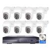 5MP POE Dome Rotation Security Camera Kit with Audio, Outdoor/Indoor H.265 Surveillance Cameras System with Color Night Vision, Automatic tracking, Motion Detection, with 2TB Hard Drive (8CH) view 1